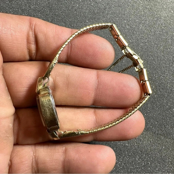 Vintage Caravelle N7 Ladies Cocktail Watch Gold Tone Mechanical Wind Up Working - Picture 6 of 10